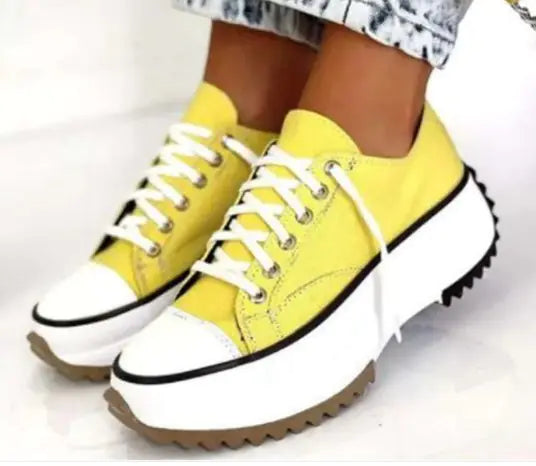 Low-top Platform Canvas Shoes