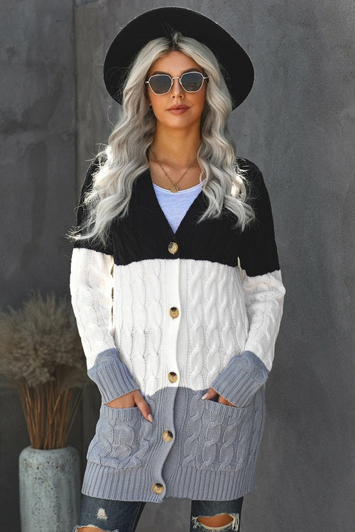 Button Pocket Knit Cardigan