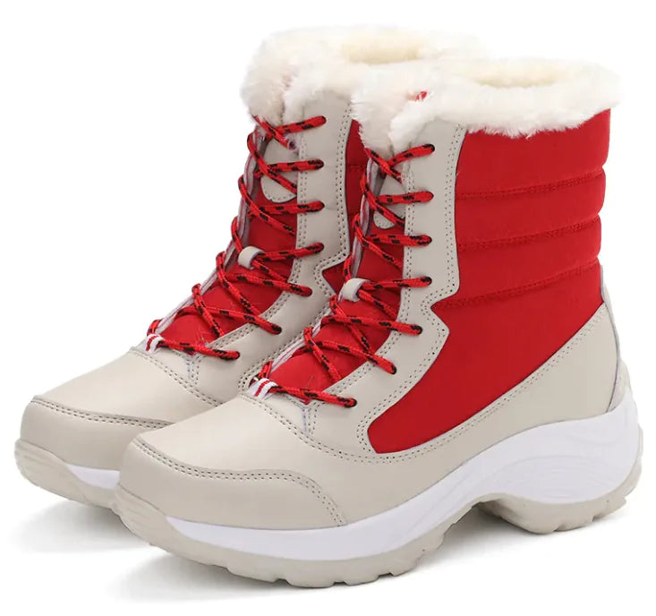 Cozy High-Top PU Leather Sneakers