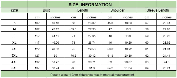 Size chart for women&