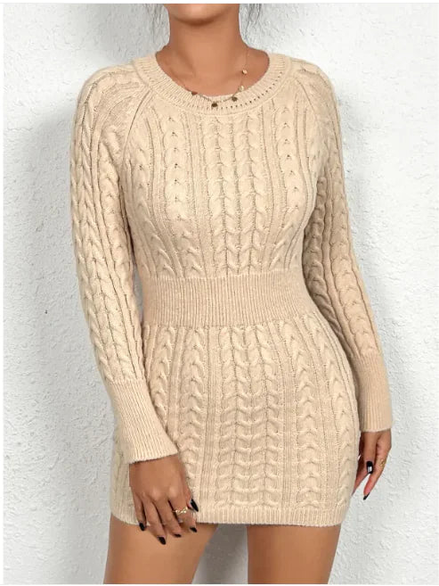 Elegant Curve Knit Bodycon Dress