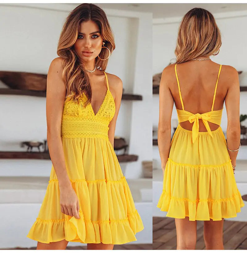 Sleeveless Spaghetti Strap Dress