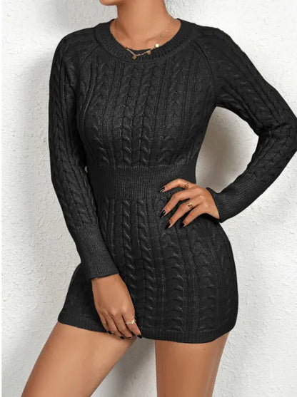 Elegant Curve Knit Bodycon Dress