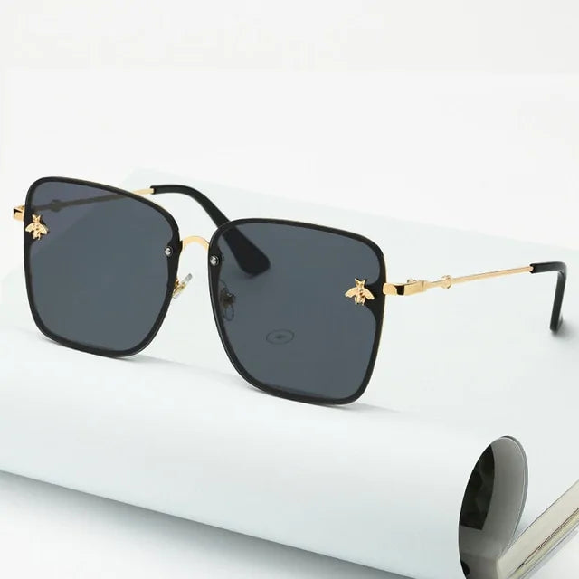 Oversize Rimless Square Sunglasses