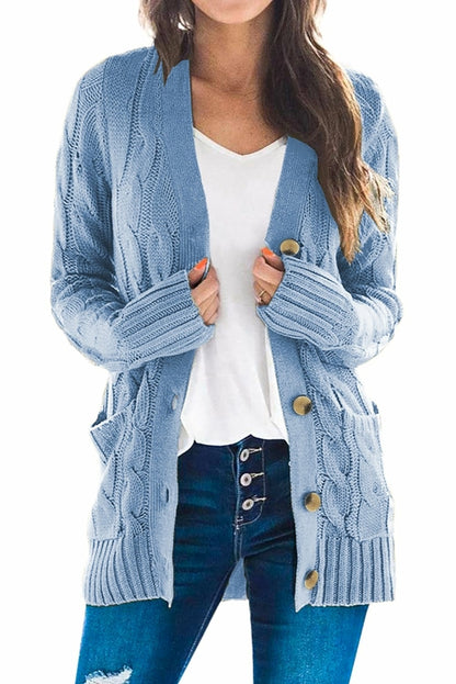 Button Pocket Knit Cardigan