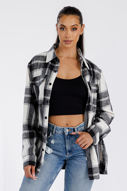 Boyfriend Oversized Soft Flannel Shacket