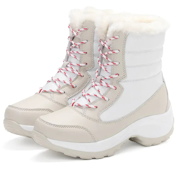 Cozy High-Top PU Leather Sneakers