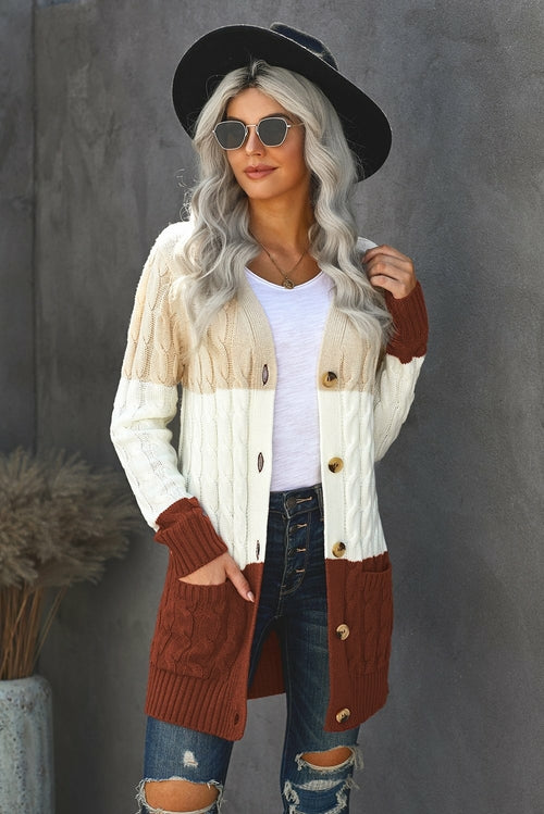 Button Pocket Knit Cardigan