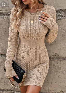 Elegant Curve Knit Bodycon Dress