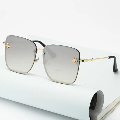 Oversize Rimless Square Sunglasses