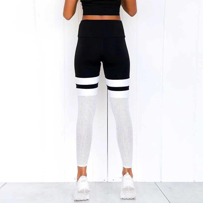 Spandex Gothic Mesh Insert Leggings