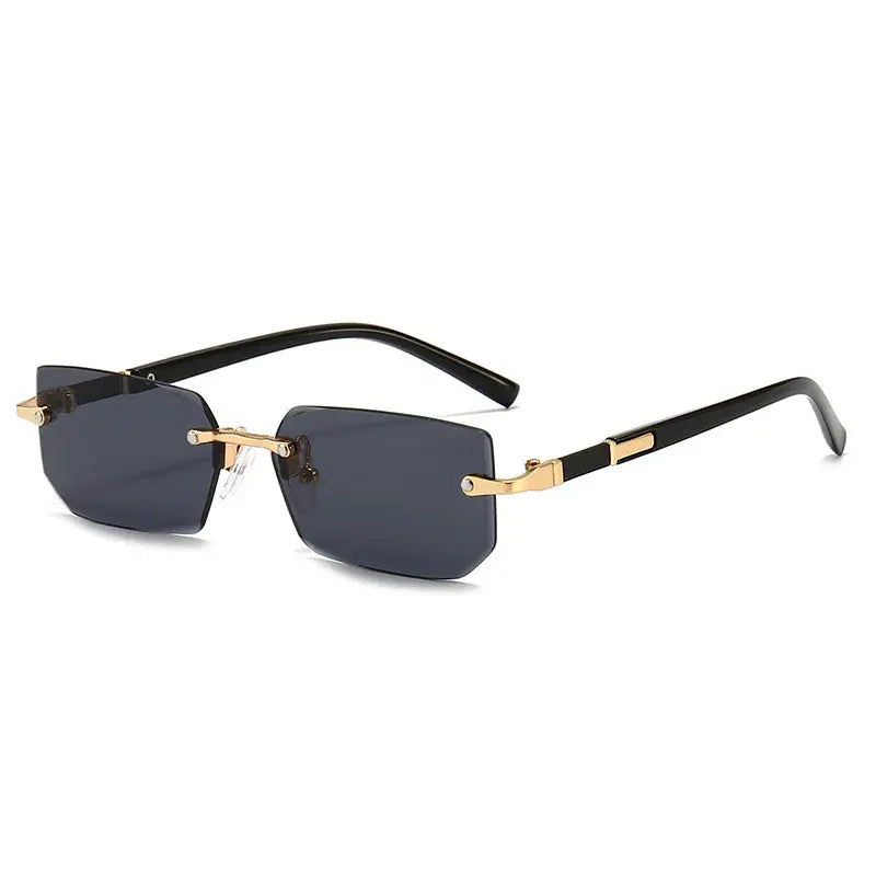 Rimless Sunglasses Rectangle Fashion